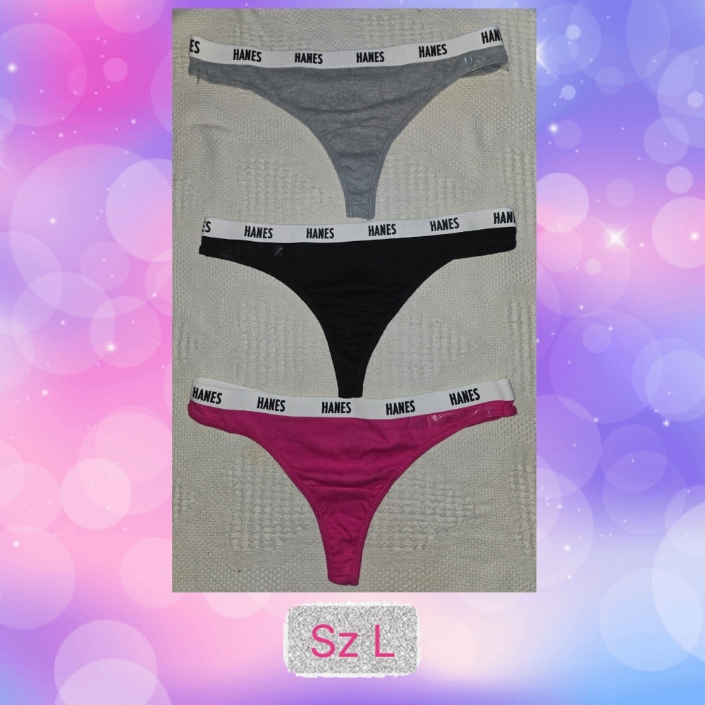 Hanes Women’s Cotton Thong Panties - NWOP Size L